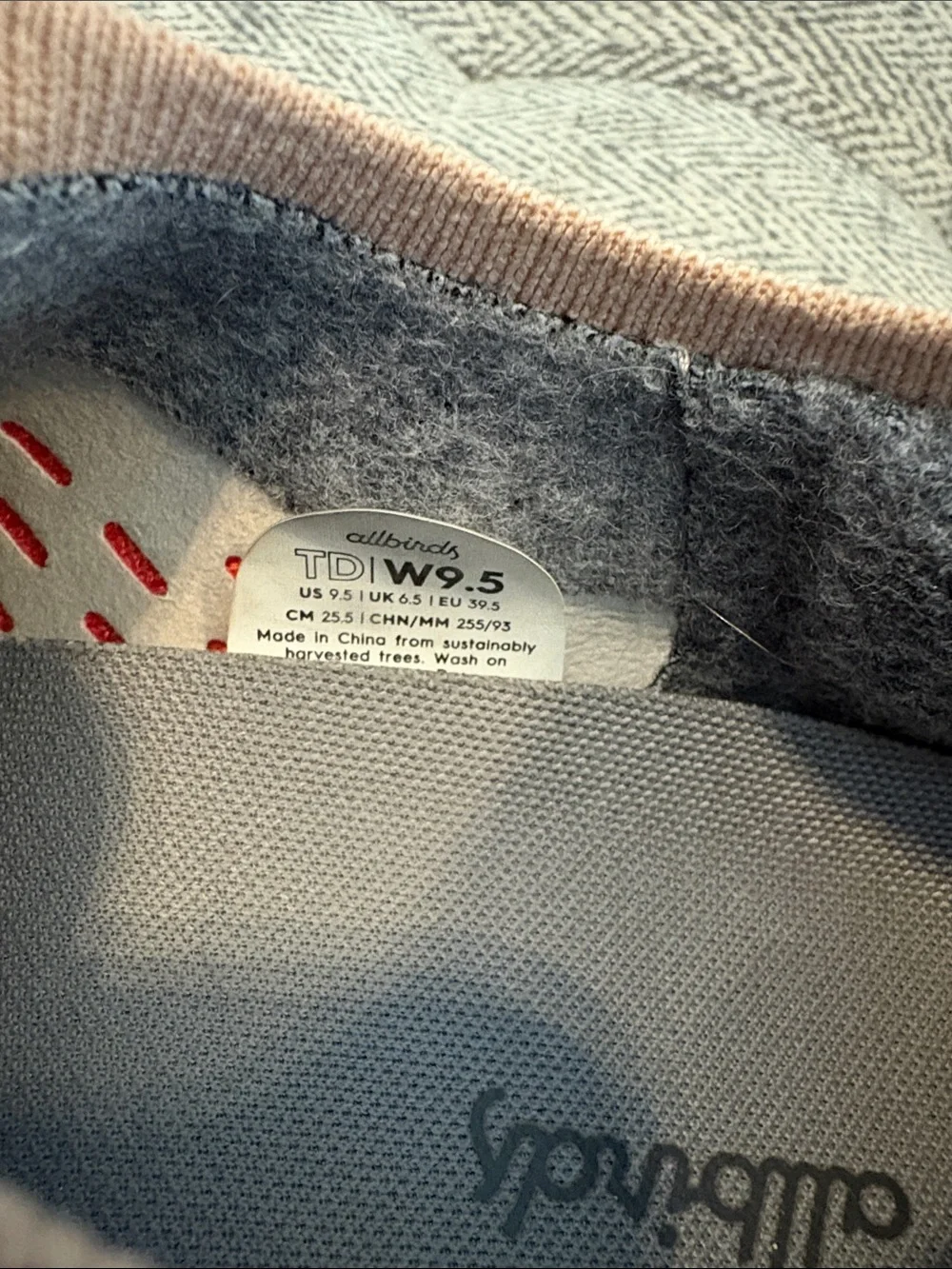 allbirds tree dasher in flame size 9.5